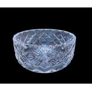 Cut Glass Crystal Bowl 6 Inches Diameter by 3 Inches High Vintage